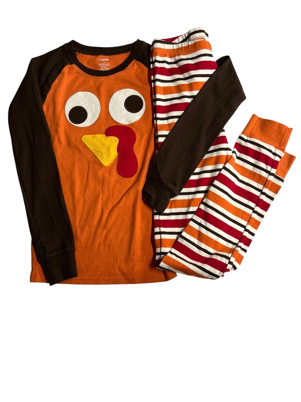 Gymboree Kids Snug Fit Turkey Pajama Set Size 12